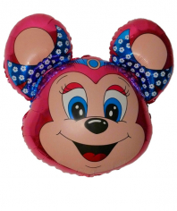 Шар Фигура, Бабси-маус (фуксия) / Mouse (в упаковке)
