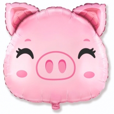 Шар Мини-фигура, Свинка голова (в упаковке)