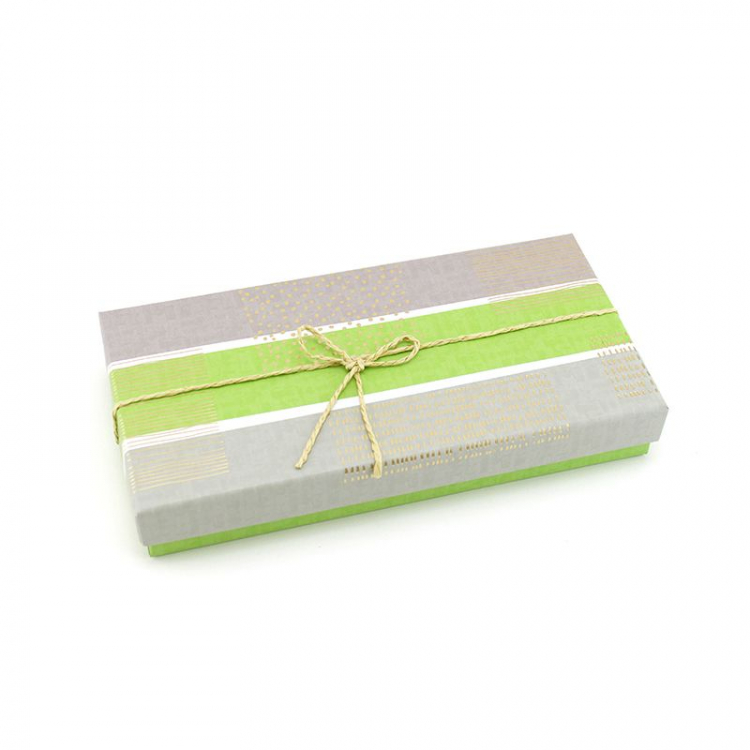 Коробка подарочная "Классика" Серо-зеленая