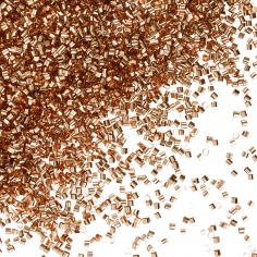 Конфетти фольга Цилиндр, Розовое Золото, Металлик    