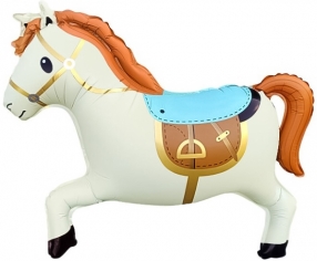 Шар Фигура Лошадка (надув воздухом), Белый