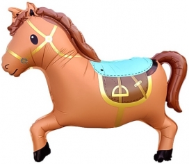 Шар Фигура Лошадка (надув воздухом), Коричневый