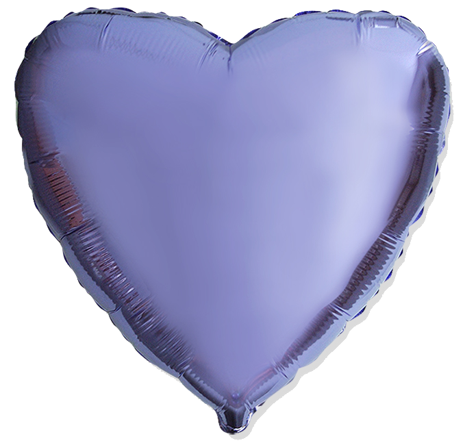 Шар Сердце, Сиреневый / Lilac (в упаковке)