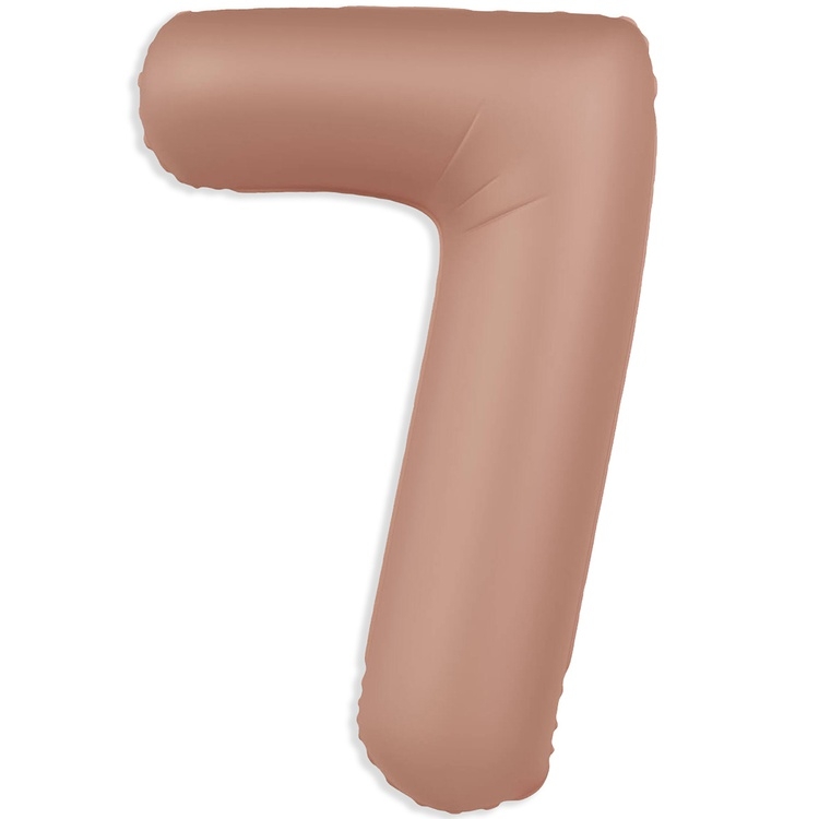 Шар Цифра "7" Slim Винтажная роза / Vintage Rose (в упаковке) 